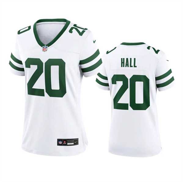 Womens New York Jets #20 Breece Hall White 2024 Stitched Jersey Dzhi->women nfl jersey->Women Jersey